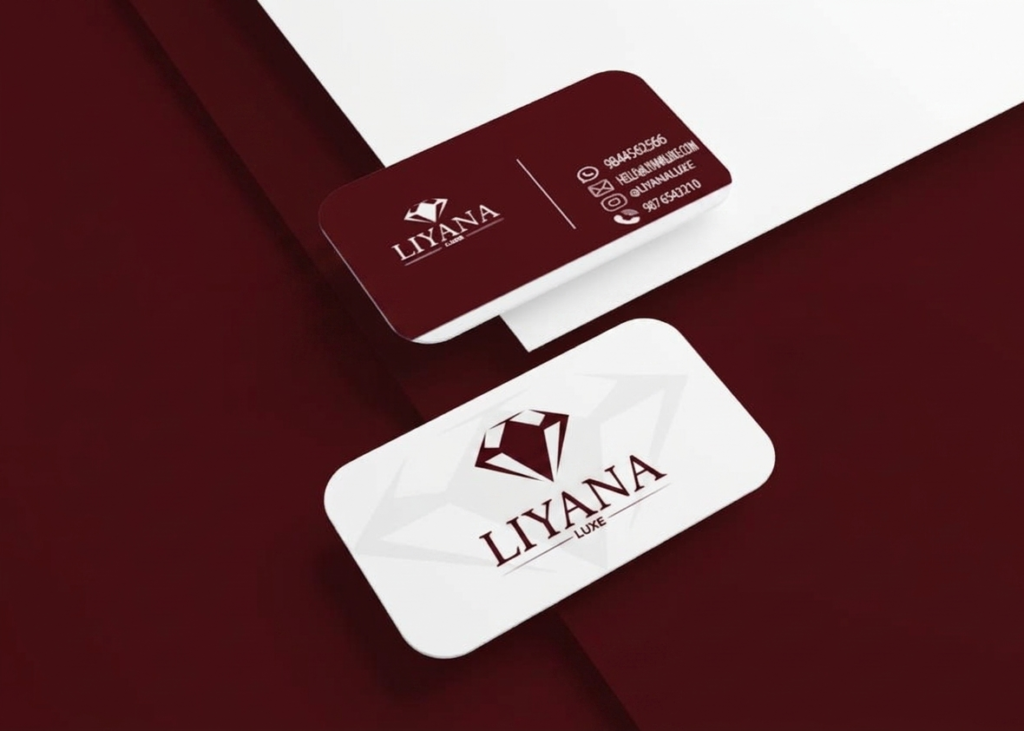 Luxury business card mockup featuring elegant brand identity design.