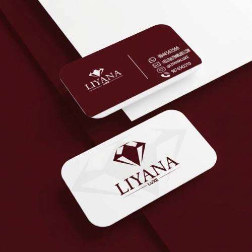 Luxury business card mockup featuring elegant brand identity design.